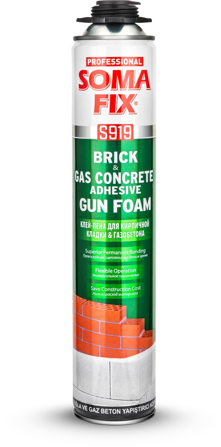 S919 Somafix Tuğla & Gaz Beton Tabancalı Yapıştırıcı Köpük
