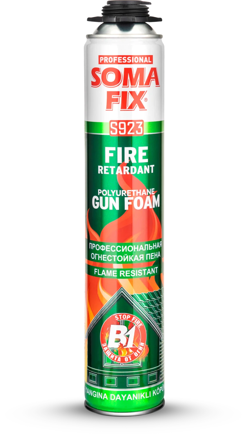 S923 Somafix Yangına Dayanıklı B1 Tabancalı Poliüretan Köpük